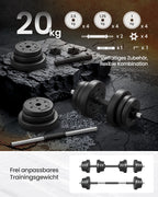 20-kg Hantelset 2-in-1