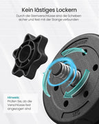 20-kg Hantelset 2-in-1