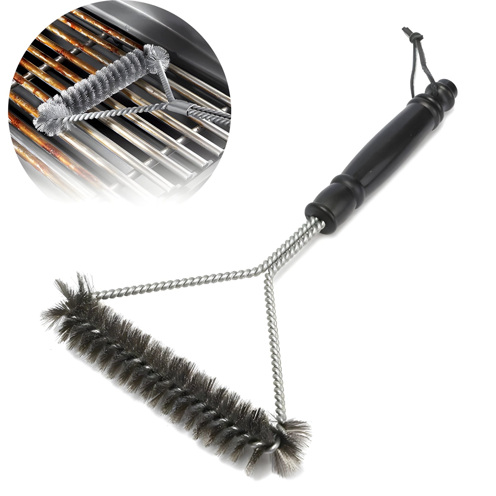 3-in-1 Grillbürste aus Edelstahl