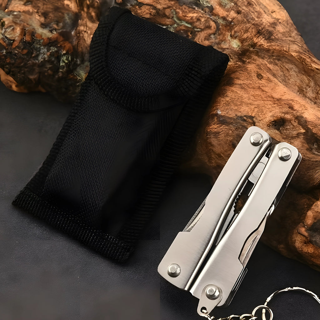 Kompaktes Multifunktions-Tool aus Edelstahl