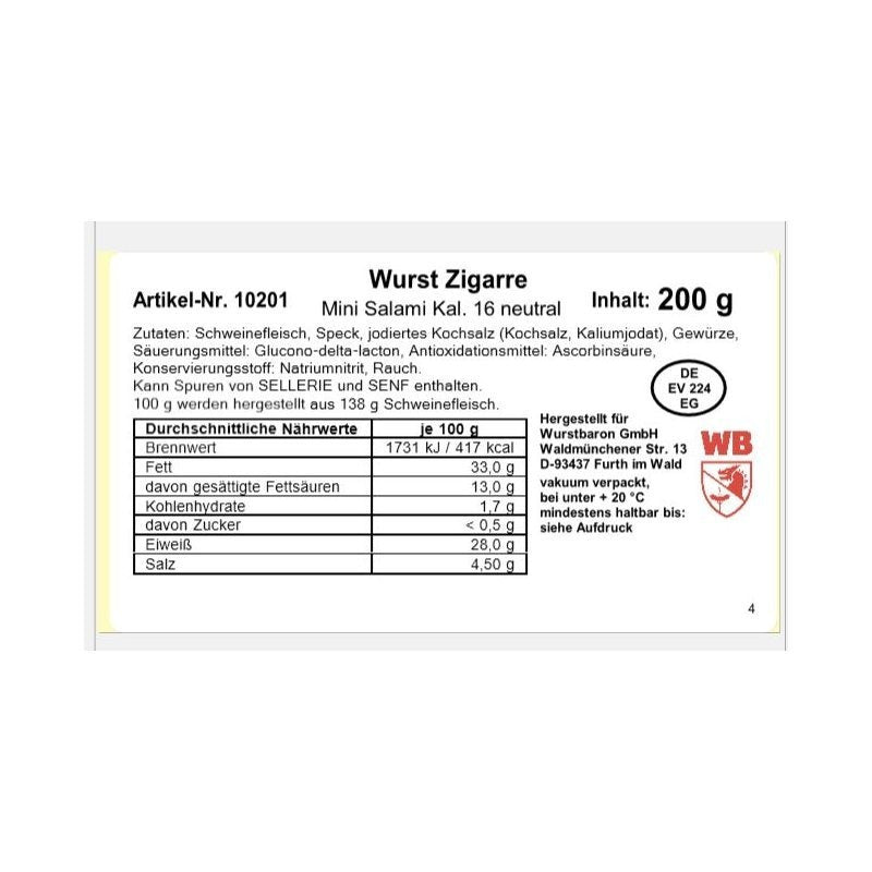 WURSTBARON® Salami-Sticks im Premium-Holzkästchen